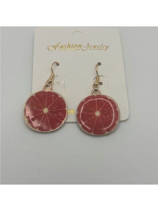 Fashion Jewelry Jewelry - ✨5/$25✨ Fashion Jewelry Citrus Red and Gold Earrings